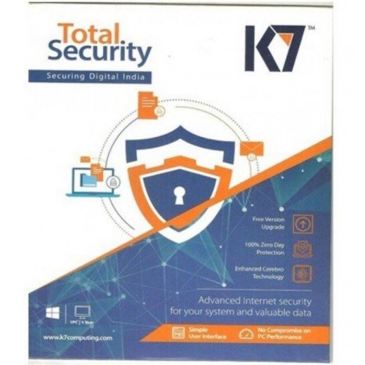 K7 Total Security 2017 1 Pc 1 Year New Slim Pack